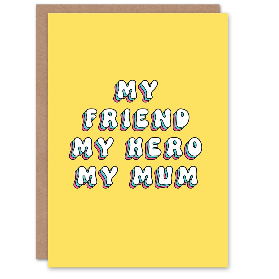 image 1 of Mothers Day Card Modern Bright Bold Hero Mum Card