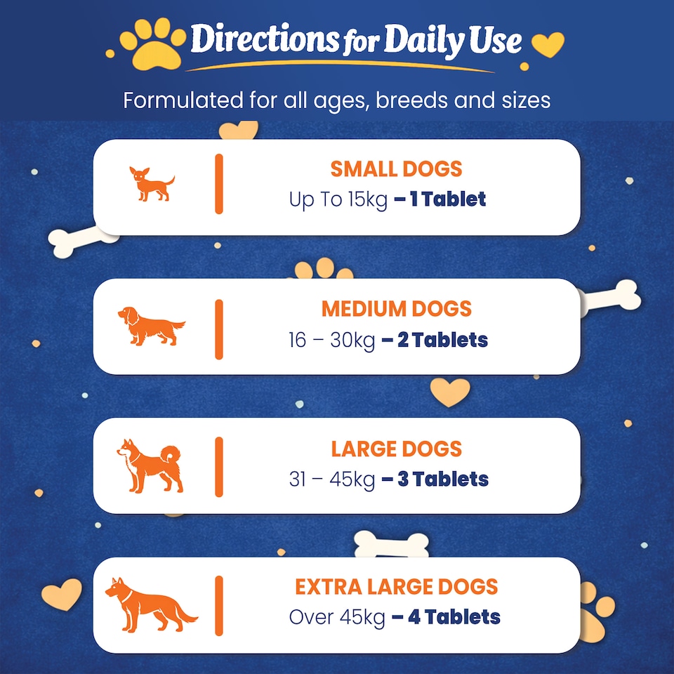 image 1 of Dog Hip &  Joint Care Support Supplement - With Green Lipped Mussel - 60 Chicken Tablets - For Adult & Senior Dogs - Mobility Support