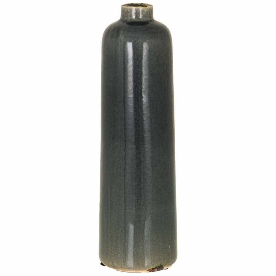 Garda Grey Glazed Raine Vase - Ceramic - L15 x W15 x H50 cm - Green | Green