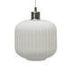 image 1 of Bento - White Ribbed Glass Easy Fit Pendant Shade White