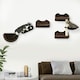 image 2 of PawHut Wall Mounted Cat Tree 4PC Kitten Activity Centre with Sisal, Brown