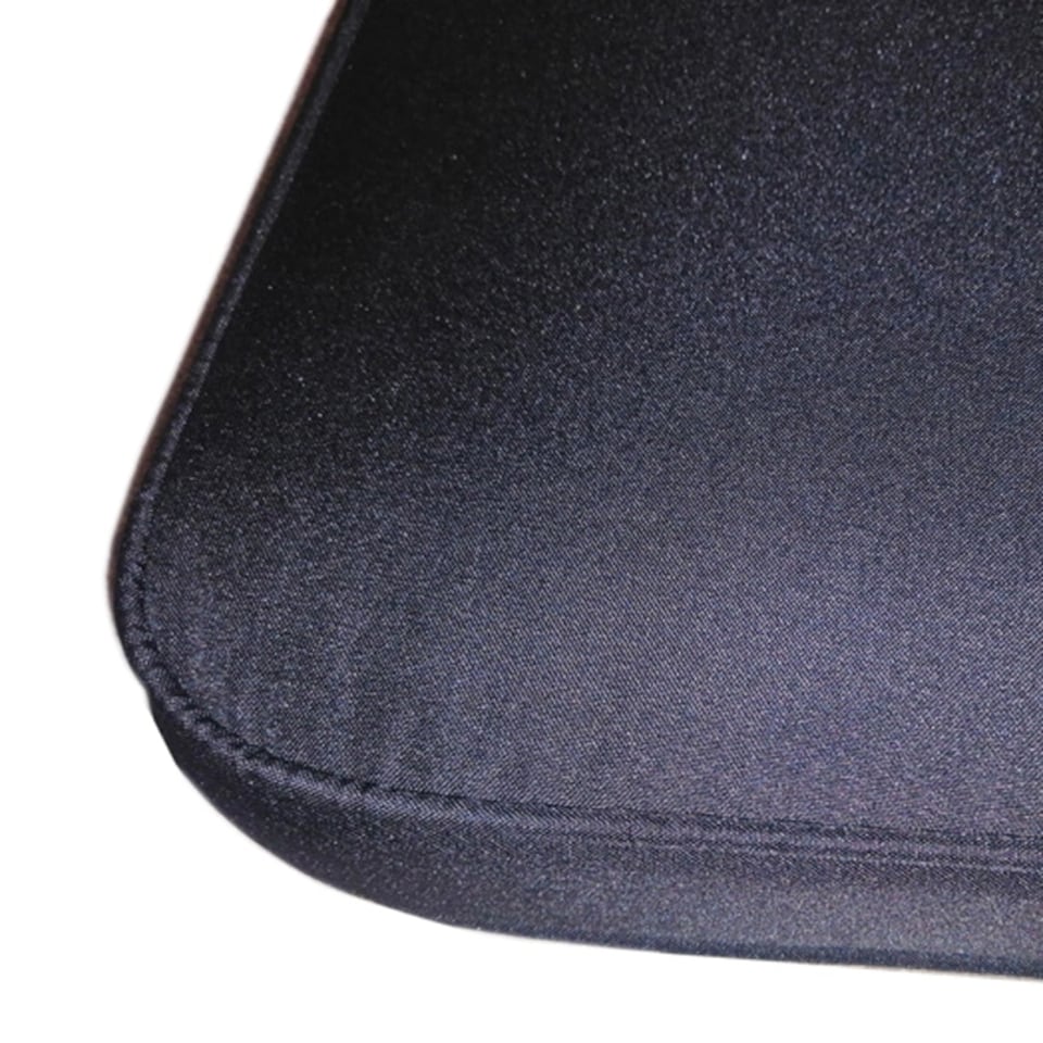 image 1 of Luxury Piped Waterproof Seat Pads - Triple Black Cushion - Outdoor Cushion for Garden Furniture Black | Black