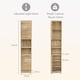 image 9 of VonHaus Chester Tall Bathroom Cabinet in Oak Effect