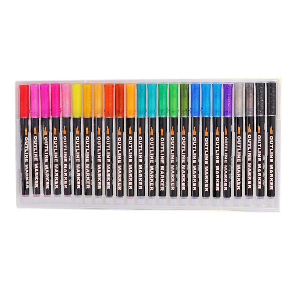 image 1 of Pack of 24 Colors Art Drawing Outline Fineliner Marker pens