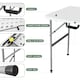 image 6 of 4ft Folding Table heavy duty Outdoor and Indoor use Garden Camping Event Table  White | White | White