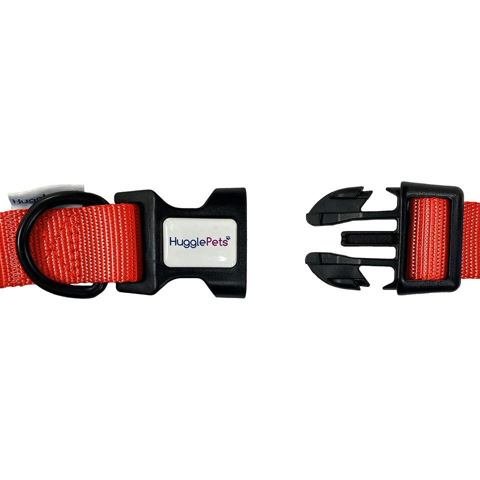 image 1 of HugglePets Snappy Adjustable Dog Collar Red | L