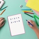 image 5 of Pack of 6 A4 Double Sided Magnetic Erasable MDF Plain Whiteboards With Yellow Border | Yellow | Yellow
