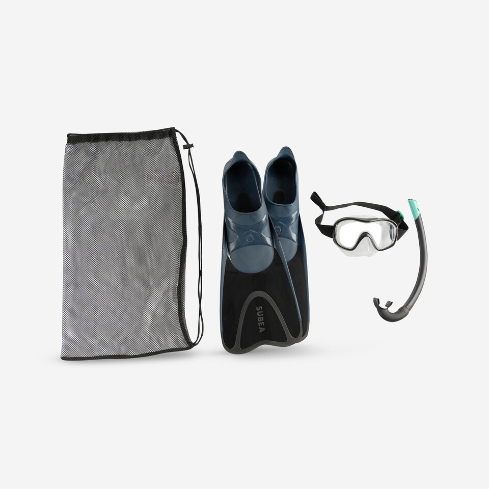 image 1 of Decathlon Adult's snorkelling kit, fins, mask, snorkel 100