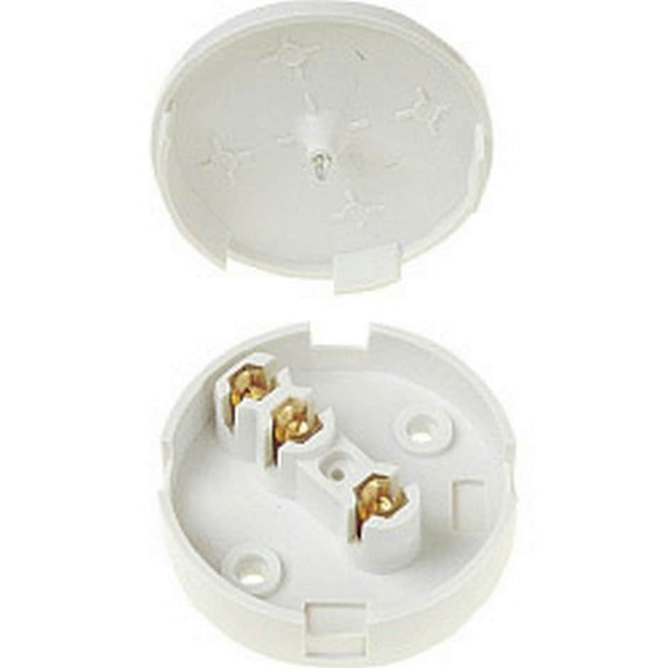 Dencon 30A 3 Terminal Junction Box with Selective Entries - White - One Size