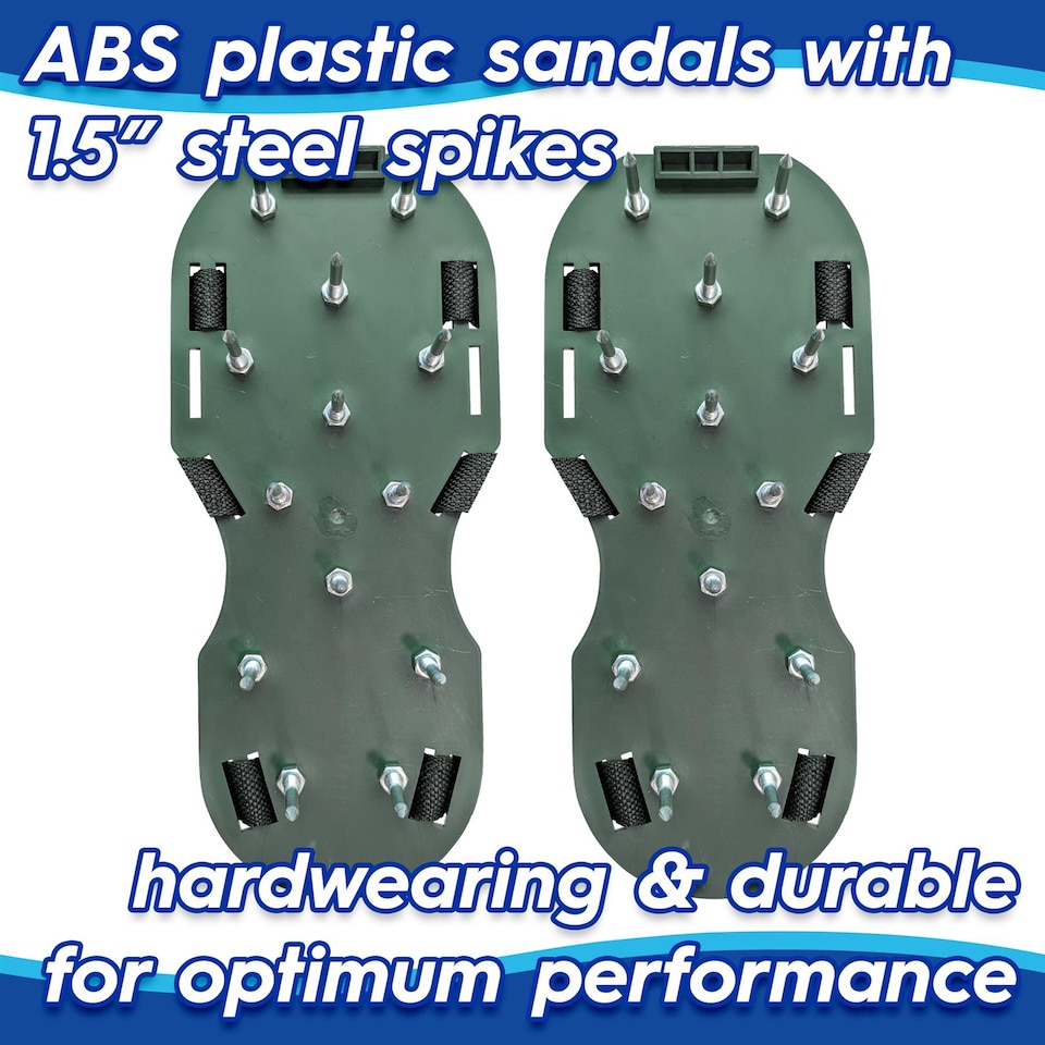 image 1 of Harbour Housewares Lawn Aerator Shoes with Hook & Loop Straps