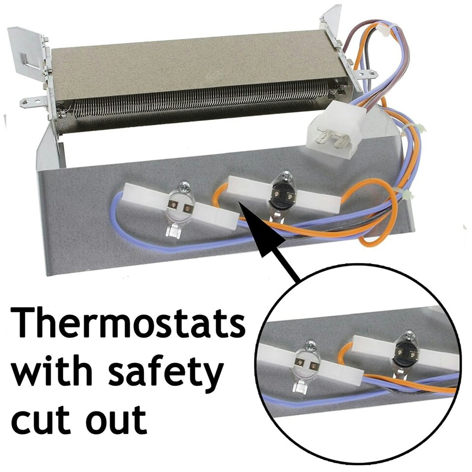 image 1 of SPARES2GO Heater Element compatible with Indesit IDC85UK IDC85KUK IDC85SUK Tumble Dryer (2200W)