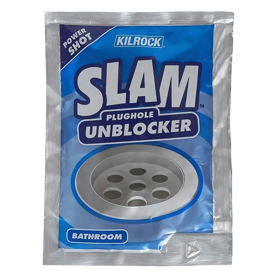 image 1 of Kilrock Slam Plughole Unblocker Bathroom Hair Clog Dirt Cleaner