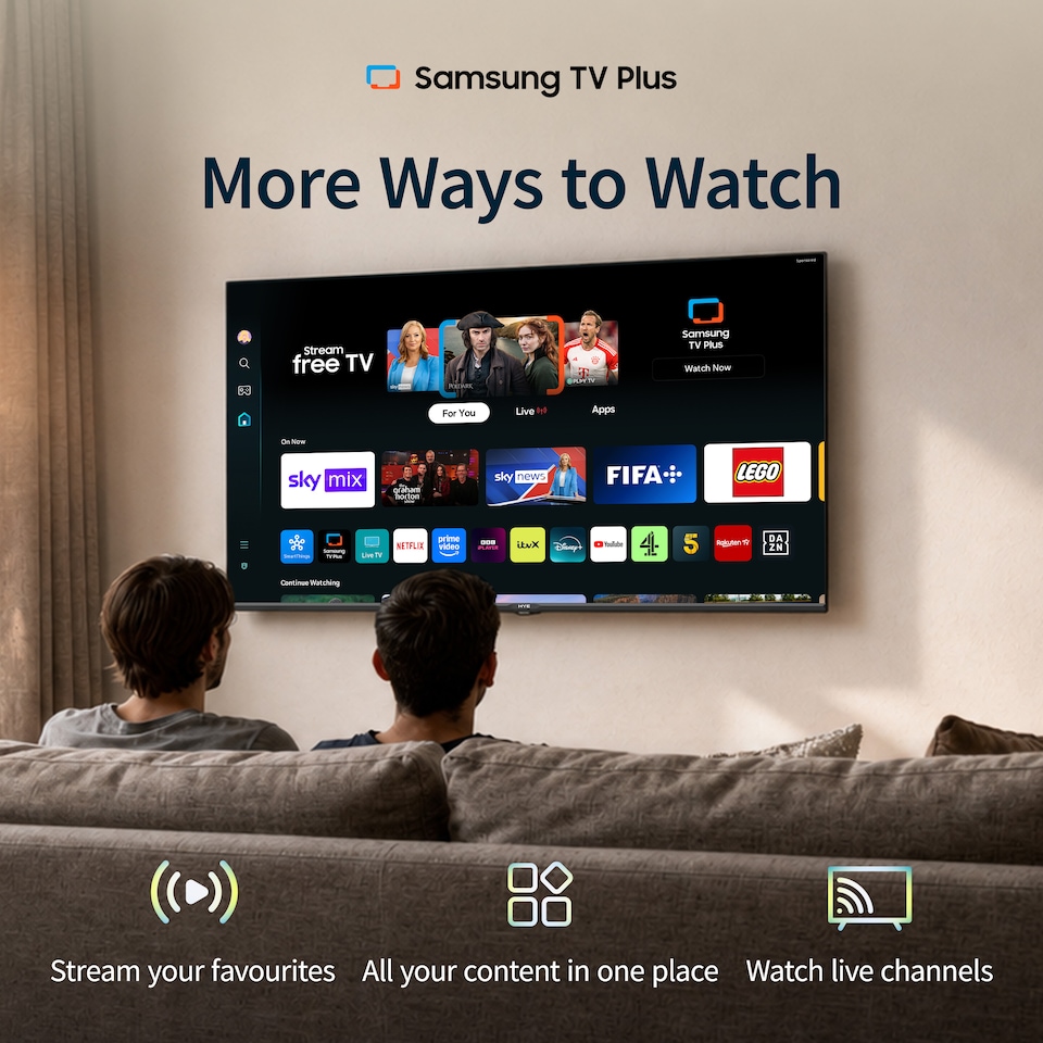 image 1 of HYE 40" Inch QLED 2K Tizen OS WiFi Frameless Smart TV - 40QLEDS1008