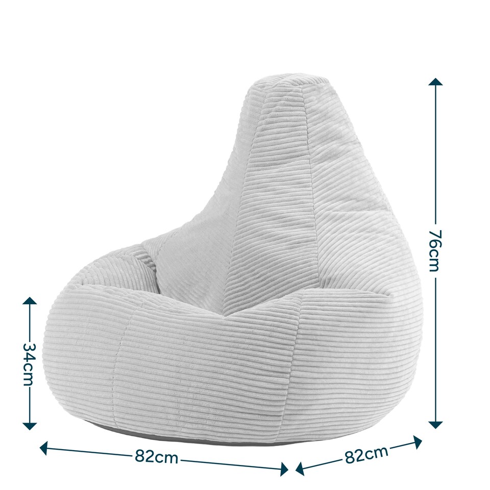 image 1 of icon Dalton Medium Beanbag Corduroy Navy Blue