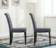 image 3 of Set of 2 Tufted Button Back Fabric Dining Chairs Grey by MCC Direct