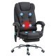 image 9 of Vinsetto Heated Vibration Massage Office Chair with Footrest,Black