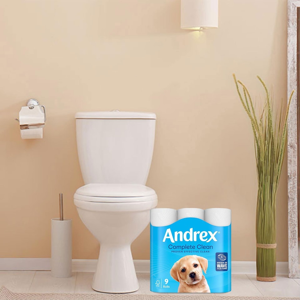 image 1 of Andrex Toilet Rolls Classic Clean Fragrance-Free 2 Ply Toilet Paper, 36 Rolls | White | 2 Pack | 2
