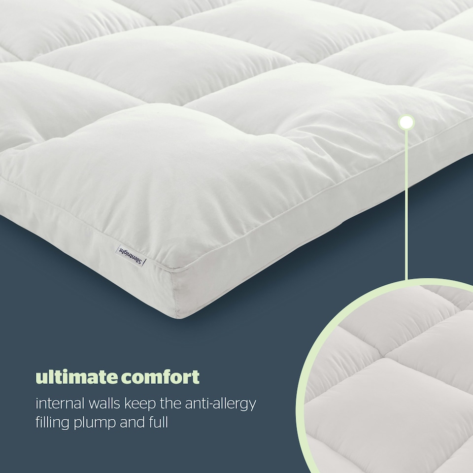 image 1 of Silentnight Anti Allergy Ultimate 5cm Mattress Topper White | Double