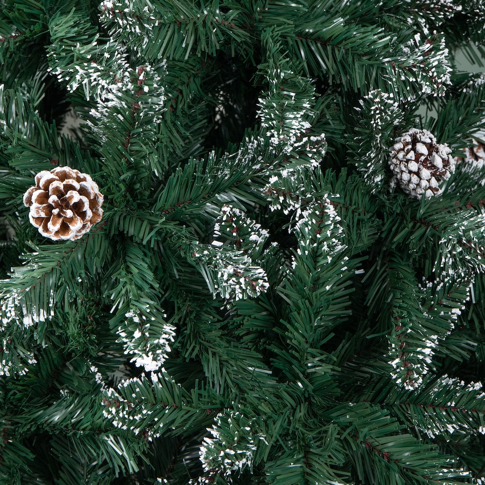 image 1 of 5ft (1.5m) Tall Rocky Mountain Pine Christmas Tree with 526 Snow Tipped Branches & Pinecones