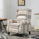 image 2 of HOMCOM Recliner Chair for Living Room Wingback Chair with Padded Armrest Khaki