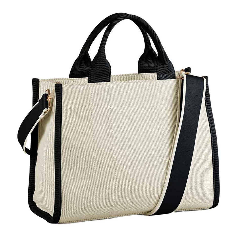image 1 of Quadra Puerto Tote Bag | Multi | Natural/Black | M | 1
