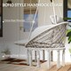 image 4 of Outsunny Hanging Chair Outdoor Hammock Chair with Soft Cushion, Cotton Rope Boho Style Swing Chair, Hanging Garden Swing Seat for Indoor Outdoor, Cream White | Cream | Cream