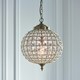 image 2 of Tanaro 1 Light Ceiling Globe Pendant Antique Brass, Glass, E27