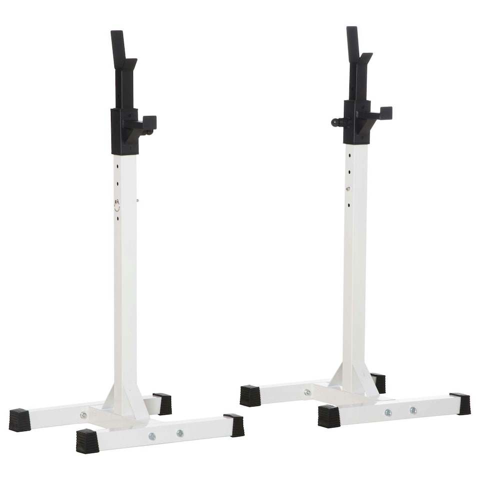 image 1 of HOMCOM Power Rack Weight Stand Bar Barbell Squat Stand Spotter for Home Workout