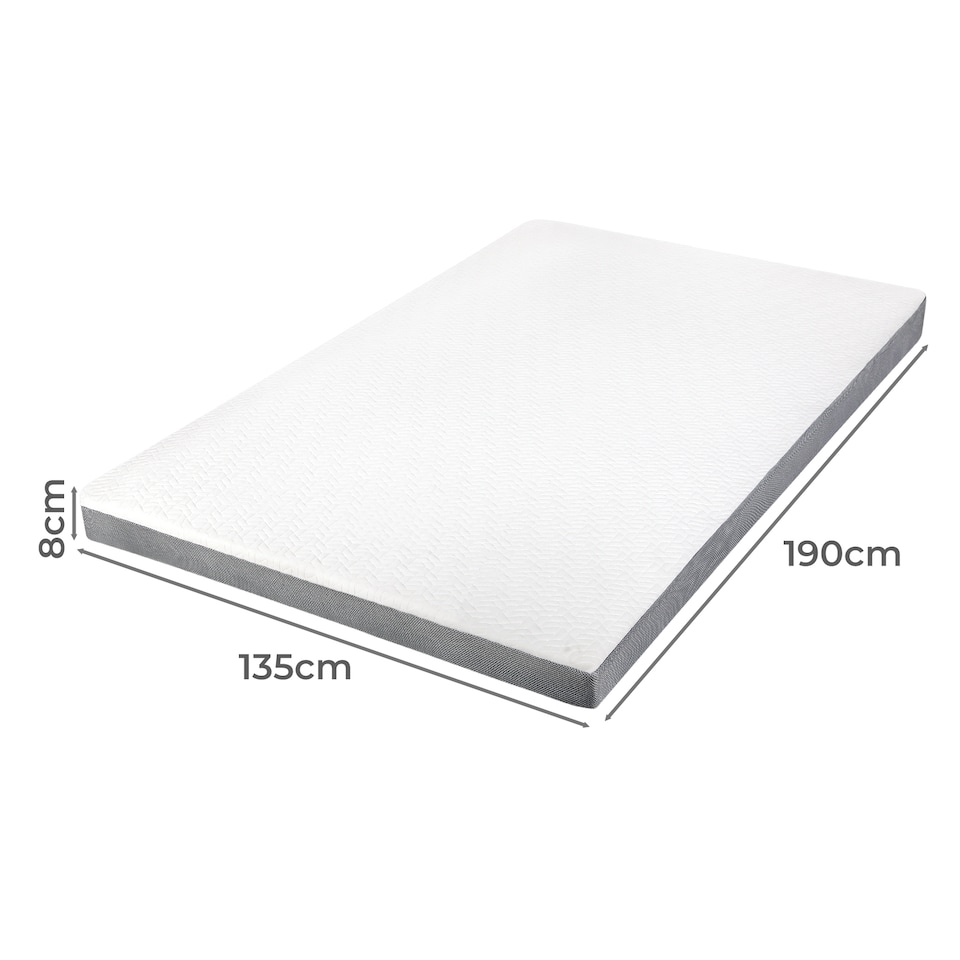 image 1 of Lavio Mattress Topper Memory Foam Dual Layer Hotel Quality Bed Protector | White | Double