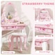 image 5 of AIYAPLAY Kids Dressing Table Set, Two-Piece Children Vanity Table with Stool Pink