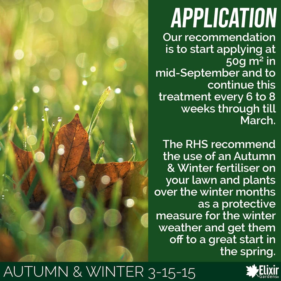 image 1 of Elixir Gardens Autumn & Winter Fertiliser Sports Field, Paddock & Lawn Feed 3-15-15 N.P.K x2kg Bag