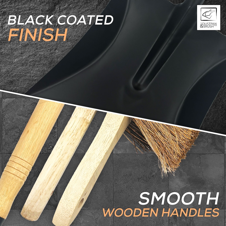 image 1 of Heavy Duty Brush and Shovel Set with Soft and Stiff Hand Brushes