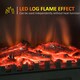 image 3 of HOMCOM Electric Stove Heater LED Flame Effect 1000W/2000W | Black