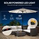 image 3 of Outsunny 2.6 m Garden Parasol Umbrella with Light, Outdoor Patio Umbrella | Cream | Cream White | 263 x 263 x 245 cm
