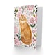 image 2 of Greeting Card Somali Cat Lover Pink Flower Rustic Pattern Birthday