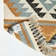 image 5 of Homescapes Agra Handwoven Diamond Kilim Wool Hall Runner - 66 x 200 cm | Multi | Yellow, gold, grey, black and white