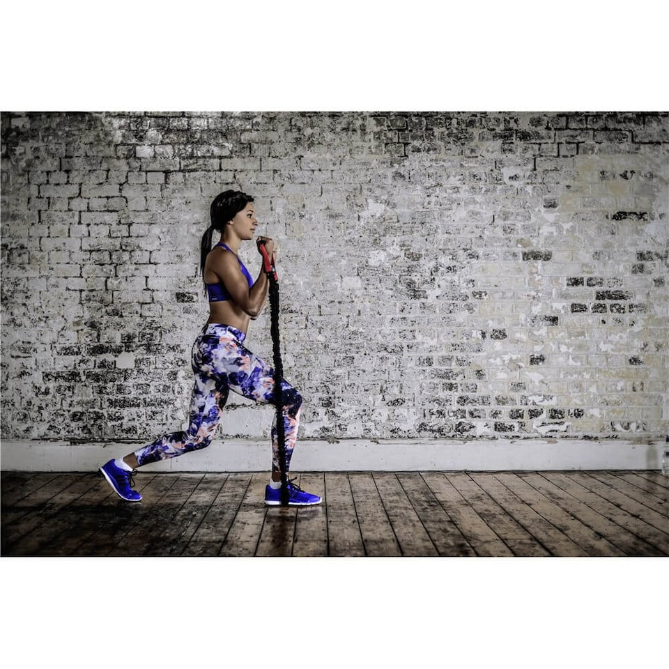 image 1 of Adidas Power Tube Level 3 Resistance Band, Heavy Resistance, 122 cm, Padded Sleeve (Red/Black) | Black | RED | 122 cm