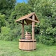 image 2 of Large Wooden Garden Wishing Well Planter