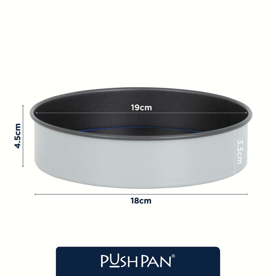 image 1 of PushPan 7 Inch Shallow Cake Tin Grey/Pewter
