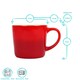 image 6 of Argon Tableware New Bone China Mugs - 330ml - Red Ombre - Pack of 4 | Red | Red | 4