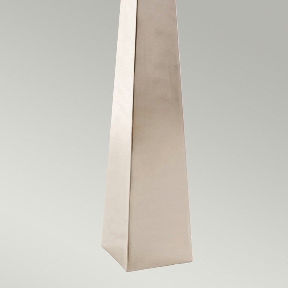image 1 of Ascent Floor Lamp with Tapered Shade, Polished Nickel