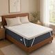 image 1 of 2 inch - 5cm Memory Foam Mattress Topper for King Size Bed With Removable and Washabel Bamboo Zip Cover and Elastic Strap