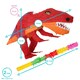 image 3 of Fax Potato T-Rex Pinata Set with Stick & Blindfold - Blue Stick