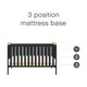 image 4 of Tutti Bambini Rio Cot Bed with Cot Top Changer & Mattress - Slate Grey/Oak