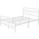 image 2 of Yaheetech 5ft King Vintage Iron Platform Bed with High Headboard White
