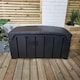 image 5 of Black 115cm x 55cm x 60cm Butterfly Opening Top 300 Litre Large Garden Storage Box Weatherproof with Padlock Hole Black