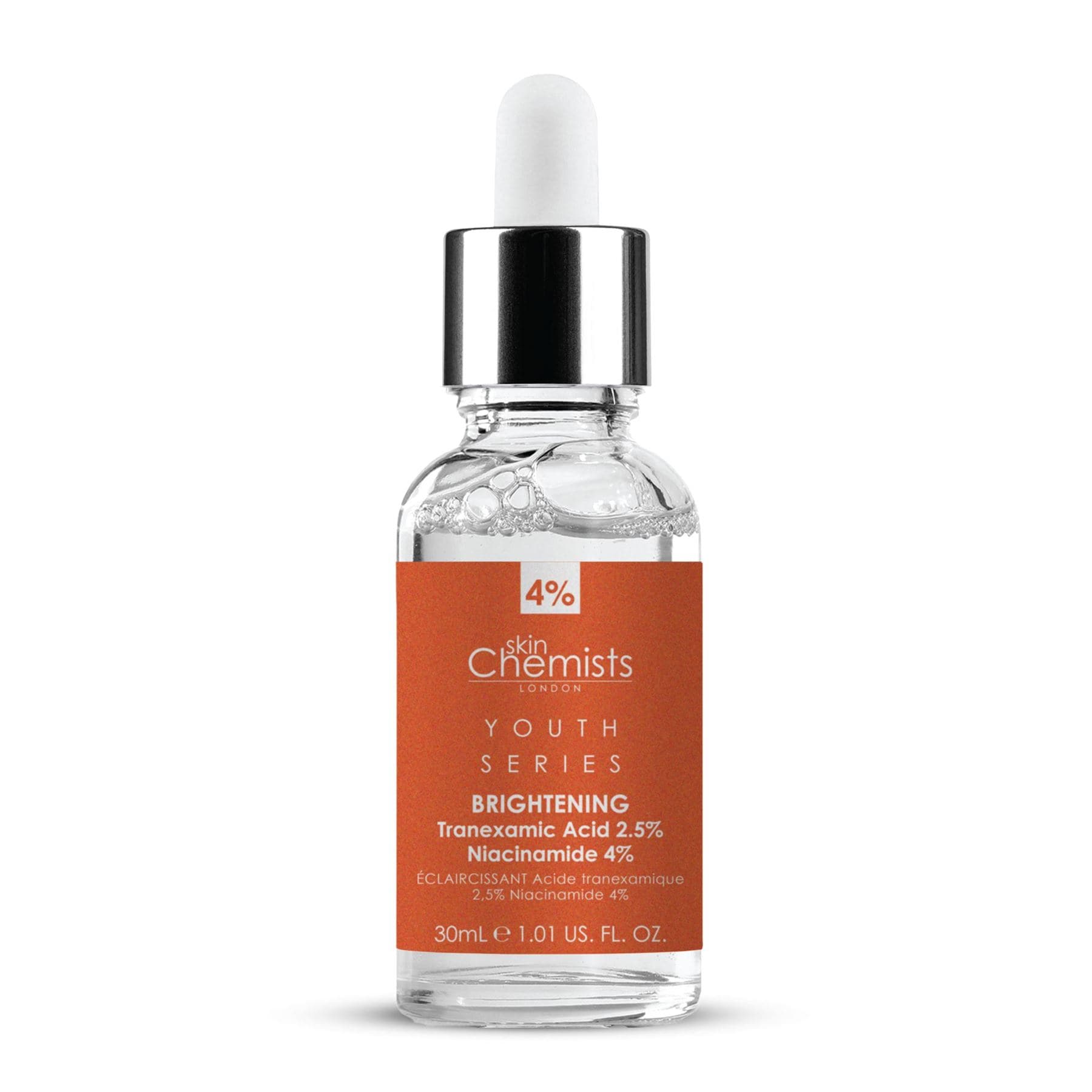 skinChemists Tranexamic Acid 2.5%, Niacinamide 4% Anti-Ageing Brightening Serum 30ml for Pigmentation and Pore Minimising