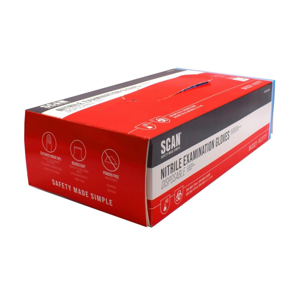 image 1 of Scan Nitrile Disposable Gloves, Blue - Multi Colour - One Size Multi | One Size