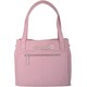 image 3 of Genuine Soft Leather Contrast Drawstring Tote Style Shoulder Handbag Pink | Blush