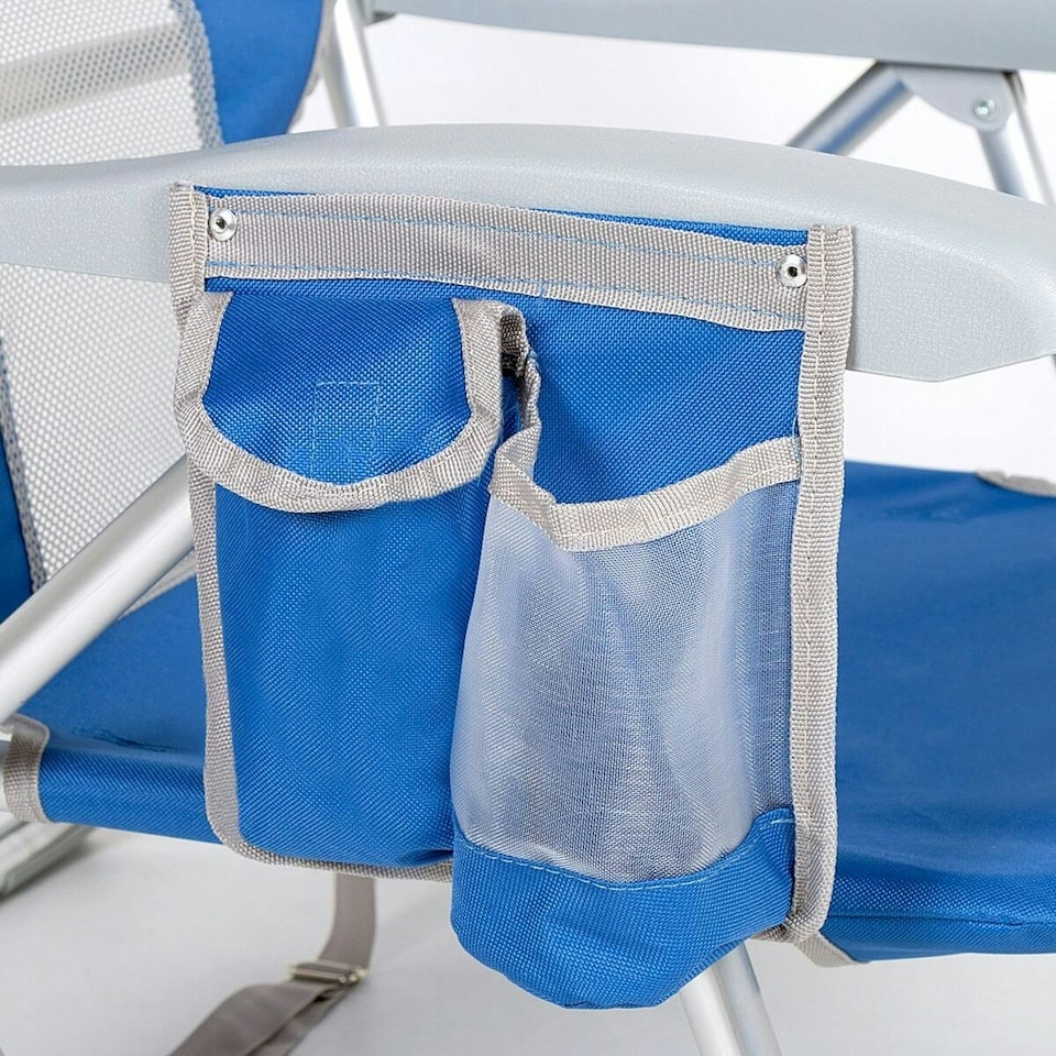 image 1 of Beach Chair Aktive Blue White 49 x 78 x 56 cm (2 Units) N/A
